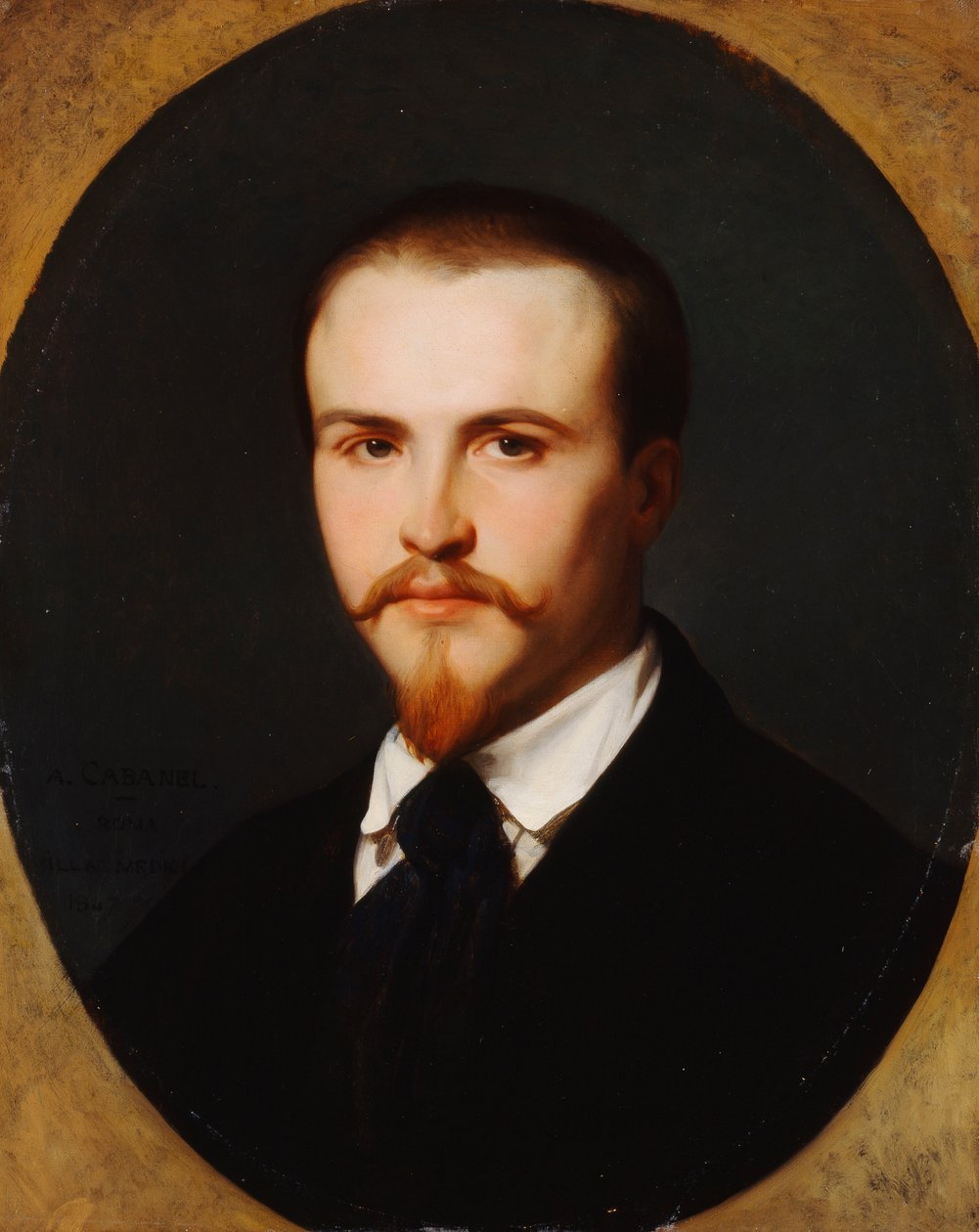 Autoportret, długość biustu, 1847 autorstwa Alexandre Cabanel
