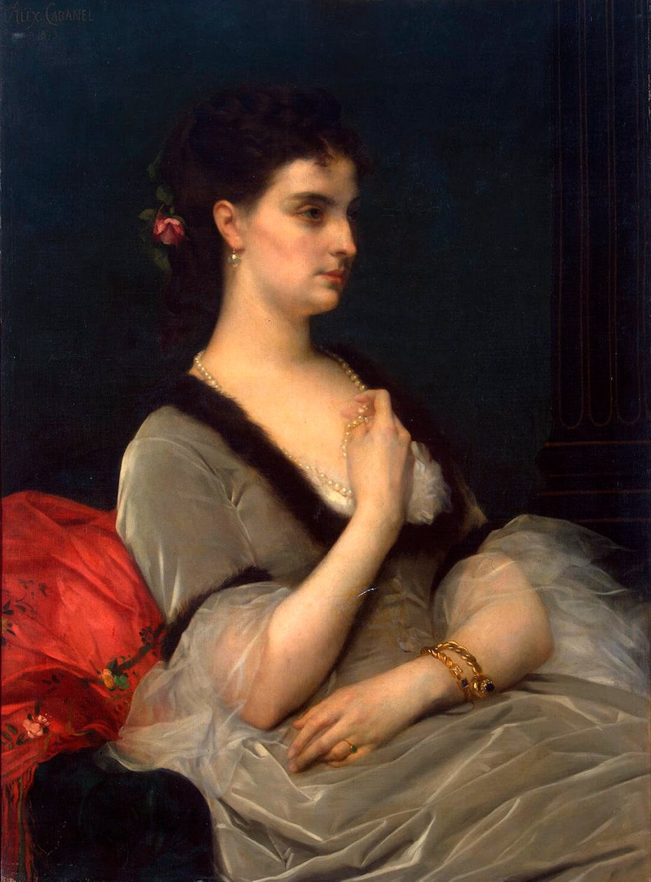 Portret księżniczki Elżbiety Woroncowej-Dashkovej, 1873. autorstwa Alexandre Cabanel