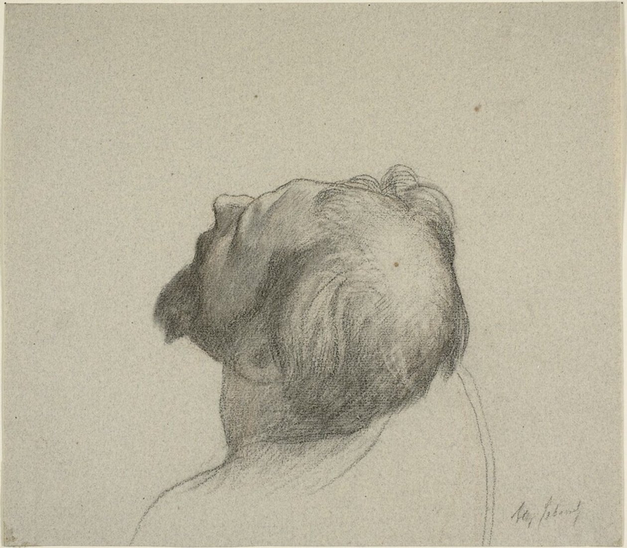 Badanie odwróconej głowy mężczyzny autorstwa Alexandre Cabanel