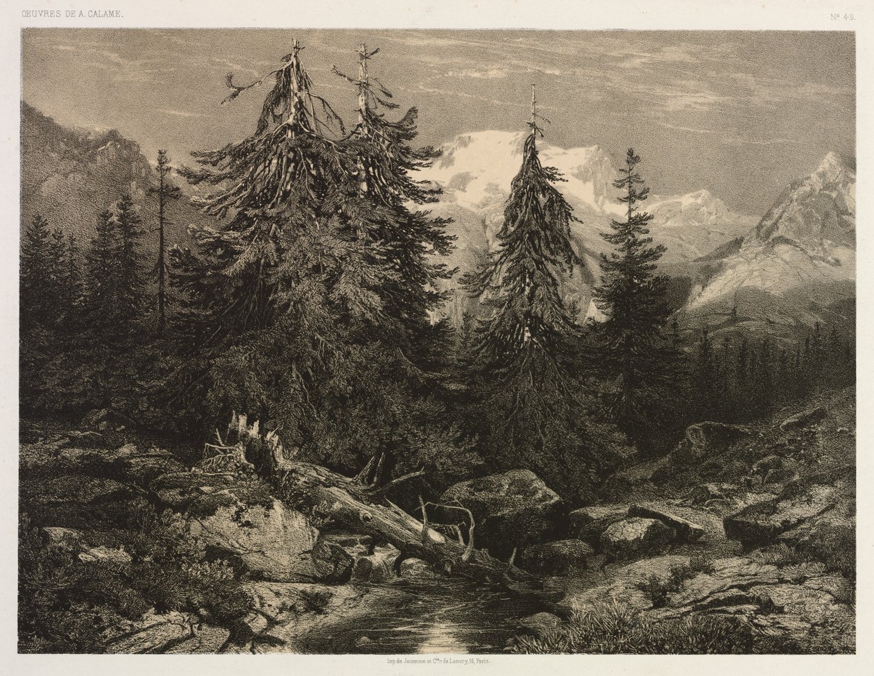 Strumień Alpejski autorstwa Alexandre Calame