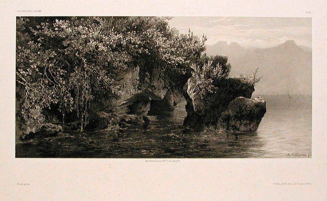 Brzegi Jeziora Genewskiego autorstwa Alexandre Calame