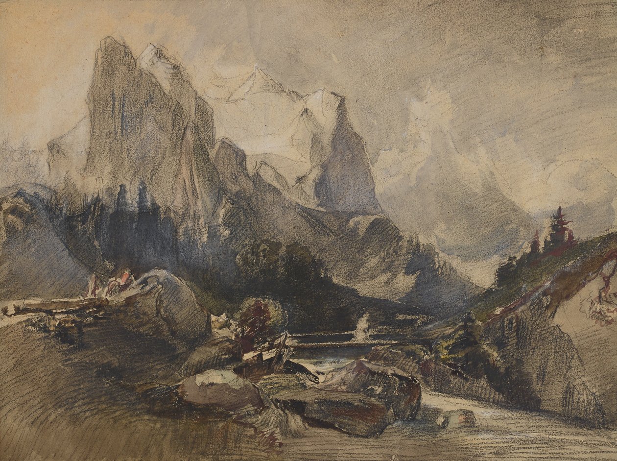Wetterhorn w Berneńskim Oberlandzie autorstwa Alexandre Calame
