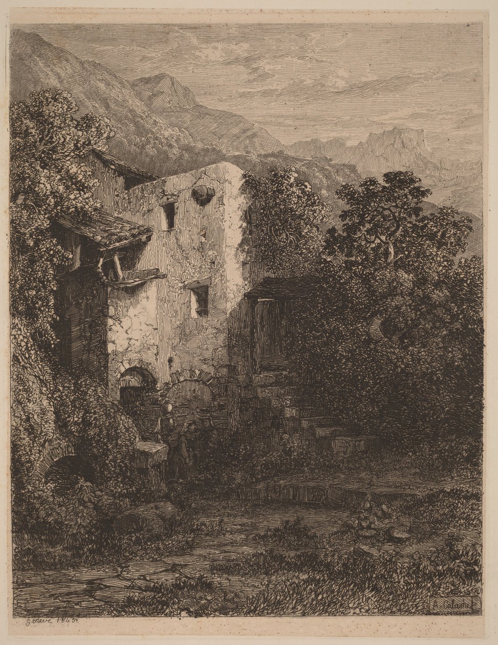 Zrujnowany dom autorstwa Alexandre Calame