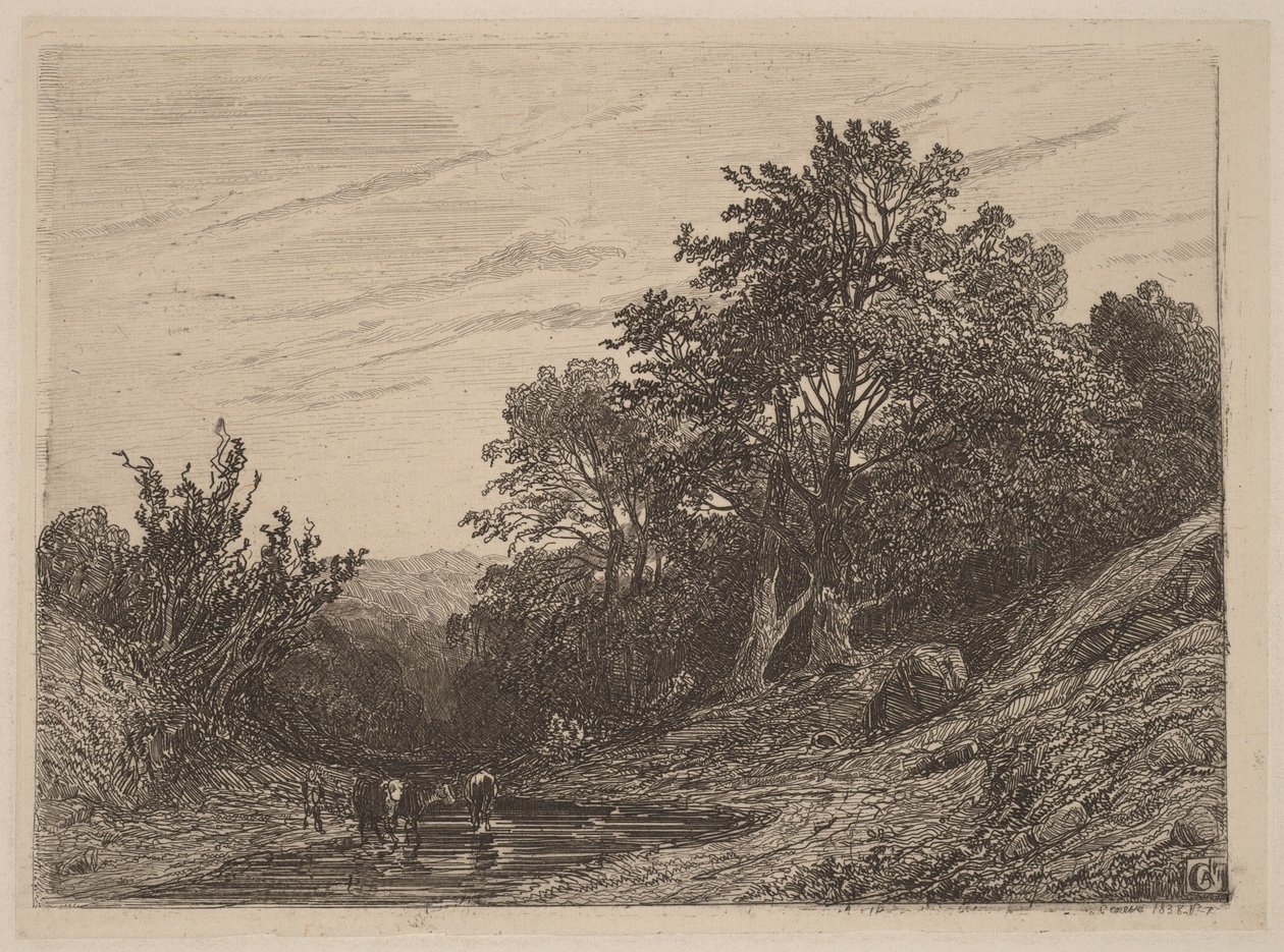 Stado nad strumieniem autorstwa Alexandre Calame