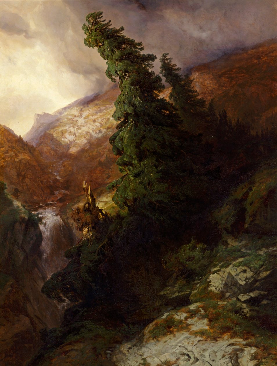 Wąwóz wysokogórski (dolina Handegg w kantonie Berno) autorstwa Alexandre Calame