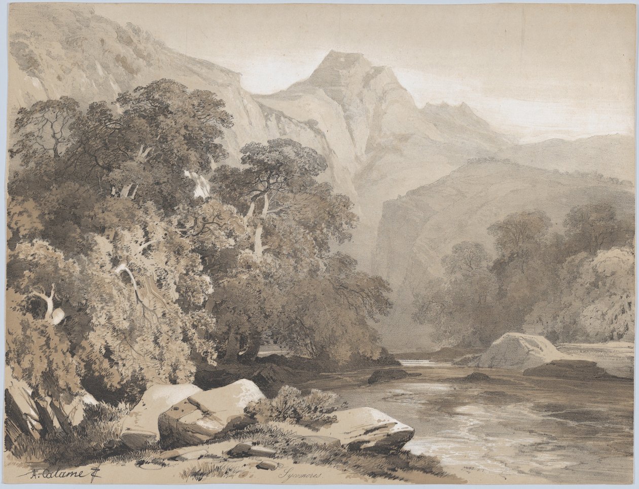 Pejzaż autorstwa Alexandre Calame