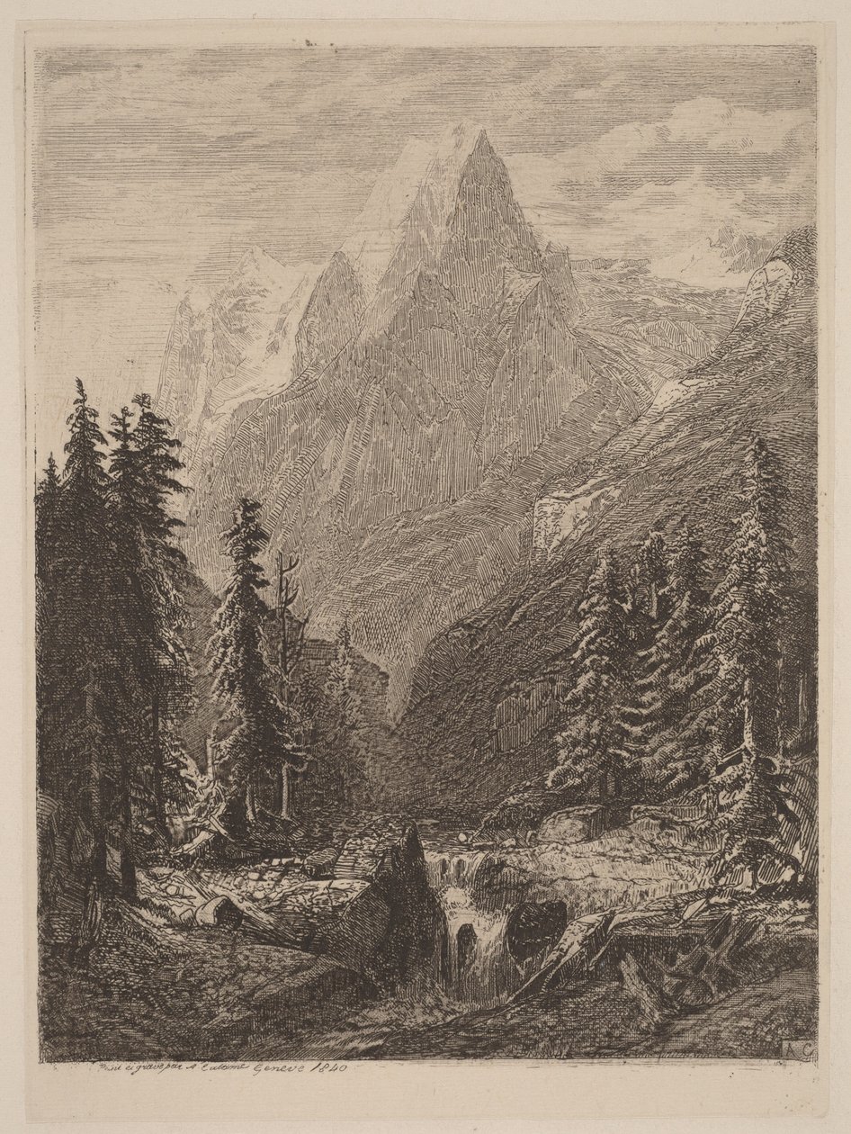 Górska łąka autorstwa Alexandre Calame