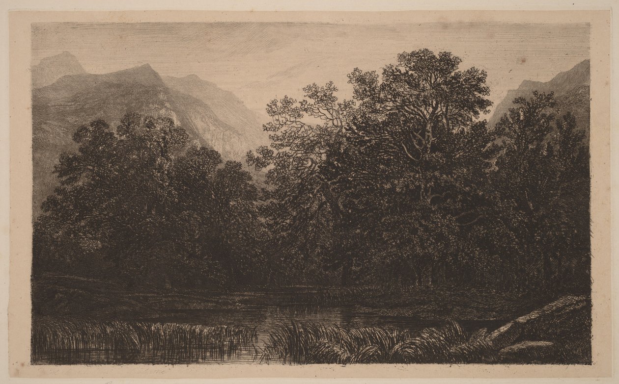 Górski staw autorstwa Alexandre Calame