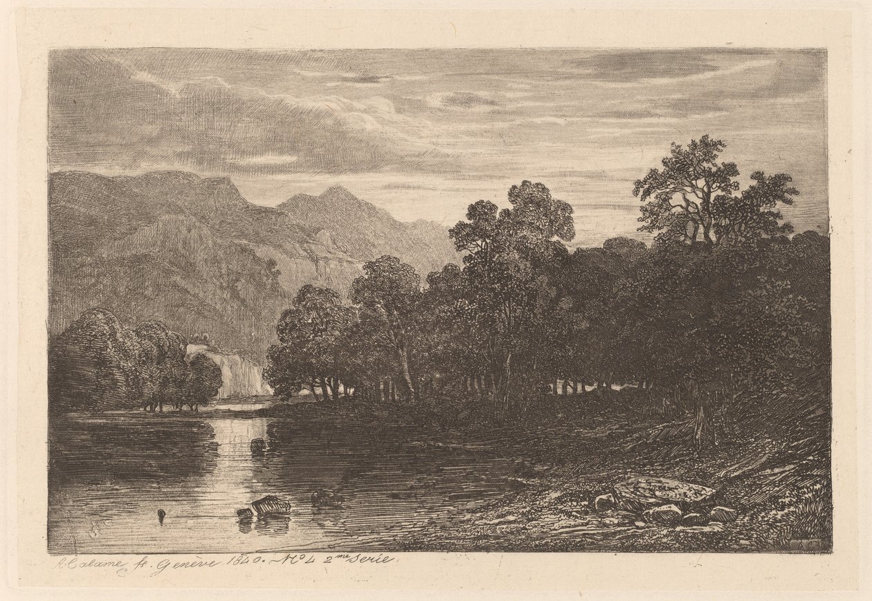 Górska rzeka autorstwa Alexandre Calame