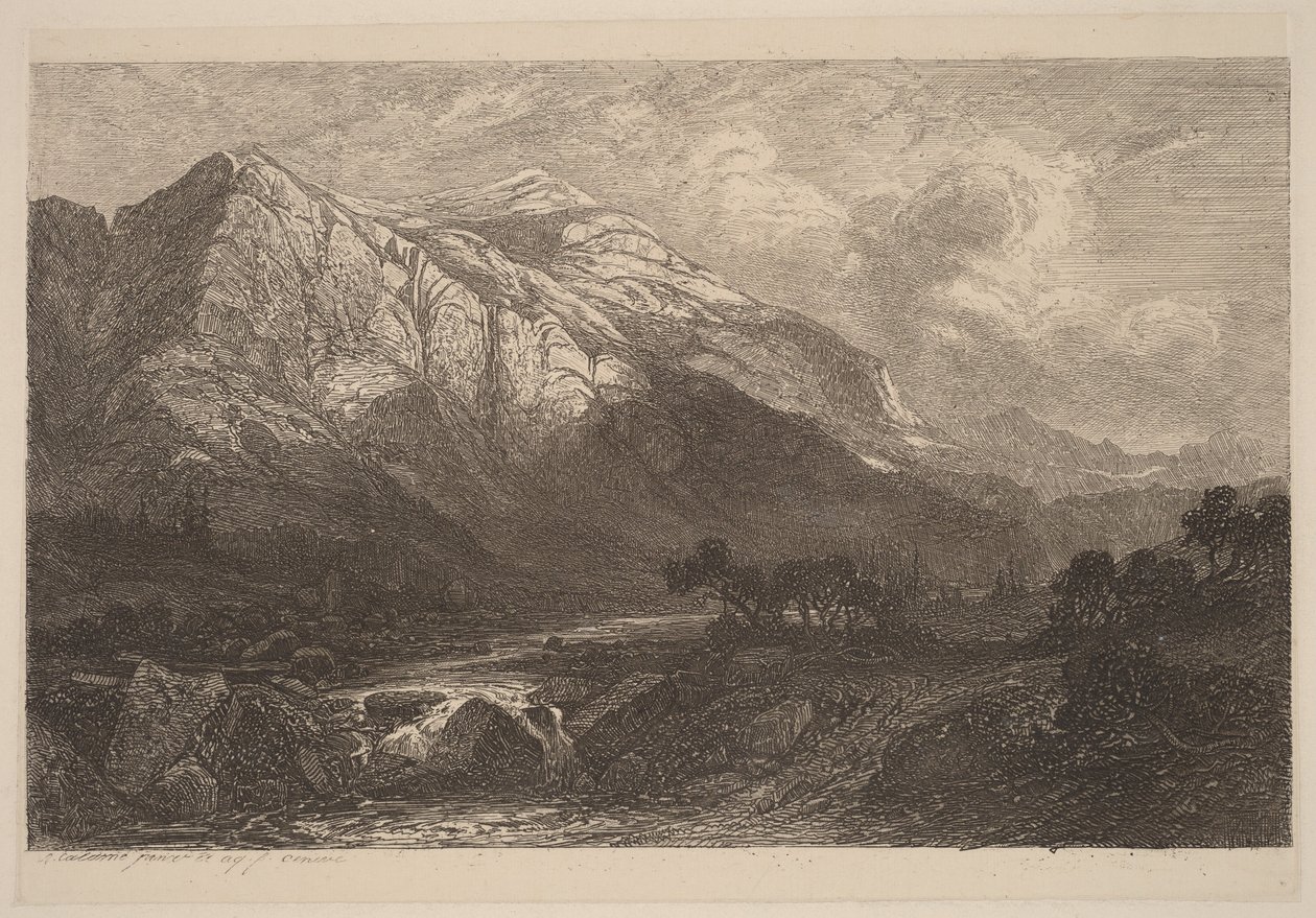 Górski strumień autorstwa Alexandre Calame