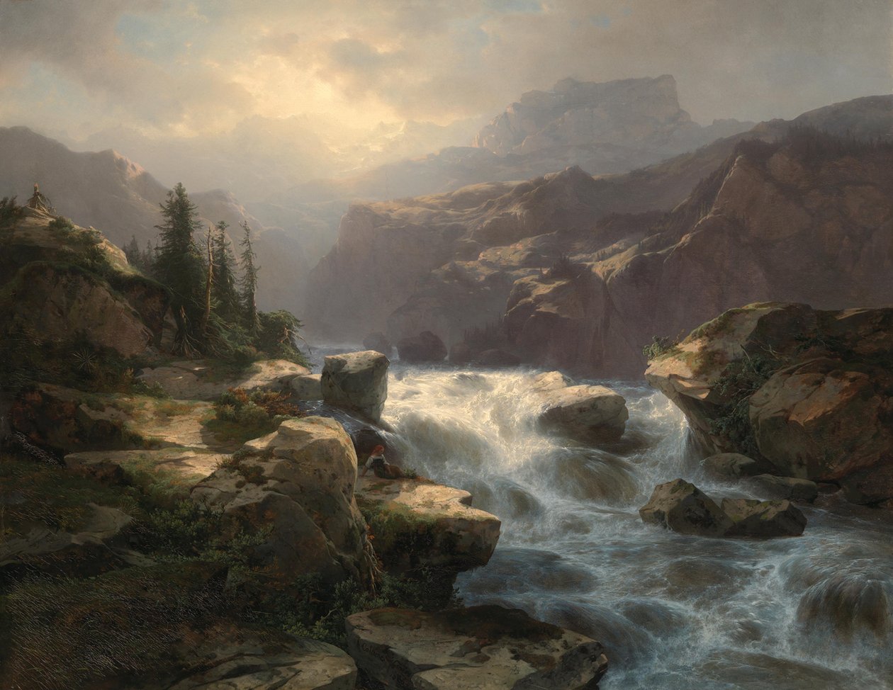Wodospad Handeck na Grimselu autorstwa Alexandre Calame