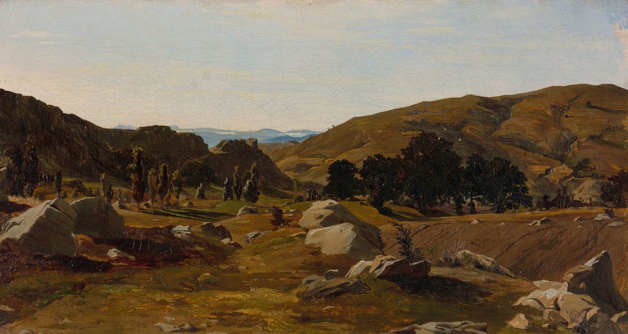 Krajobraz w pobliżu Chiusi, Toskania, 1841. autorstwa Alexandre Desgoffe