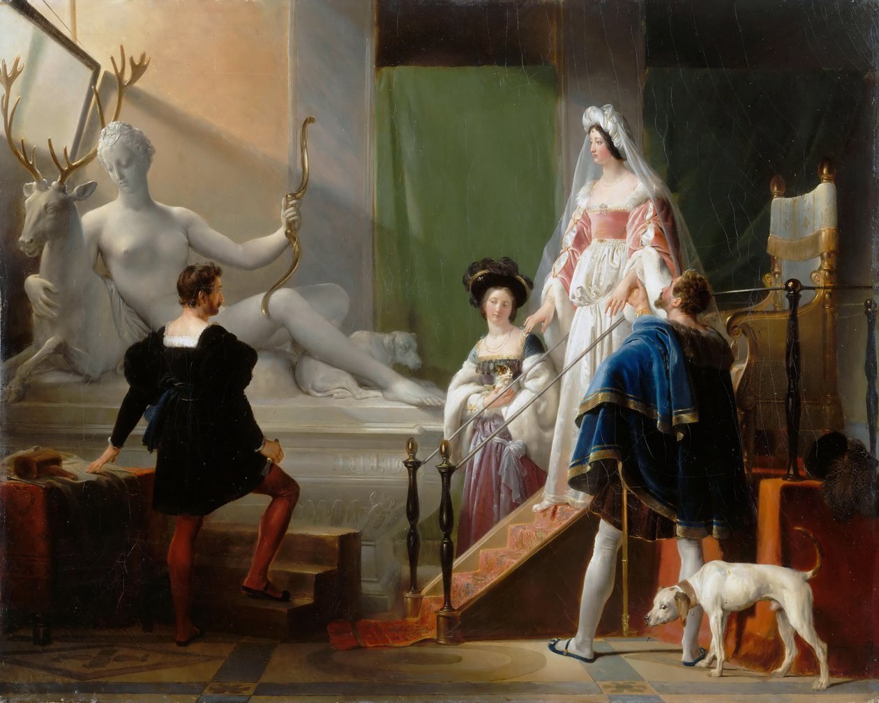 Diane de Poitiers z wizytą u Jeana Goujon autorstwa Alexandre Evariste Fragonard