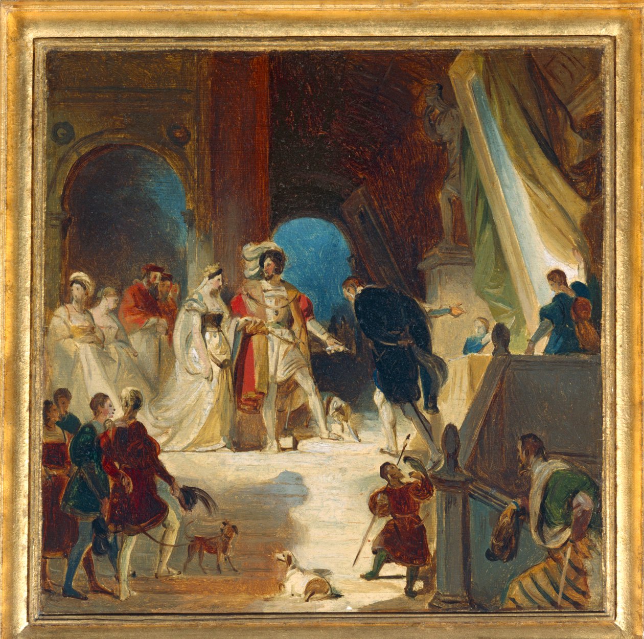 Franciszek I i jego dwór otrzymali z Włoch dzieła autorstwa Primaticcio ... autorstwa Alexandre Evariste Fragonard