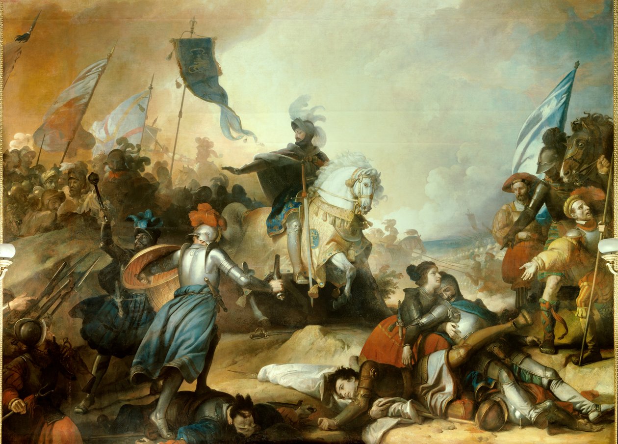 Wojny włoskie: „”Bitwa pod Marignan, 14 września autorstwa Alexandre Evariste Fragonard