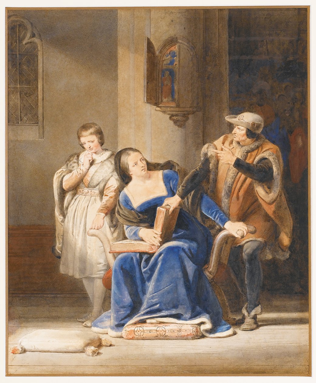 Ludwik XI nadzorujący edukację delfinów autorstwa Alexandre Evariste Fragonard