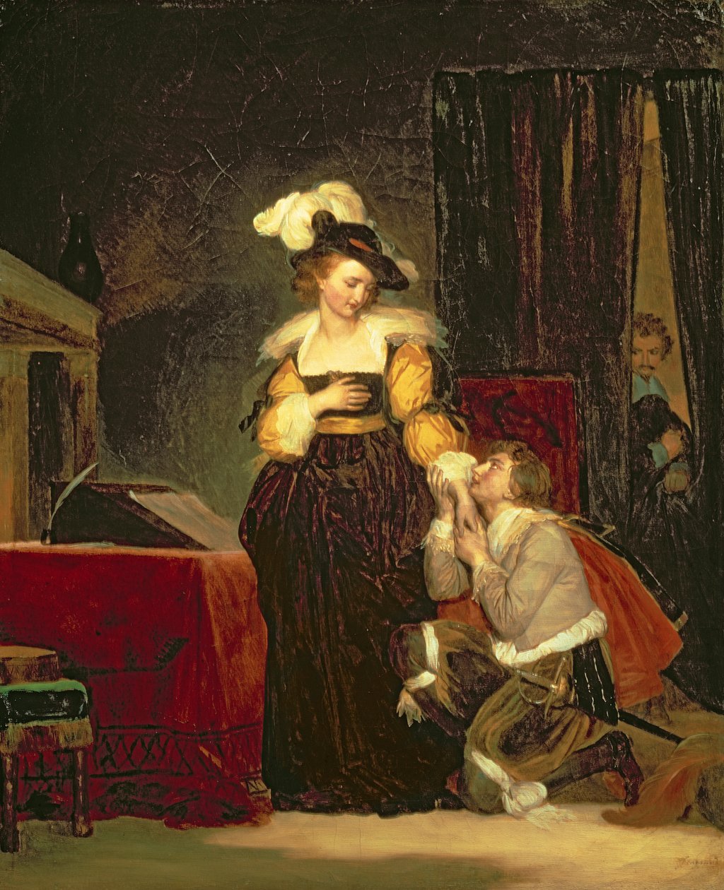 Maria Królowa Szkotów (1542-87) z Rizzio, ok. 1830 (olej na płótnie) autorstwa Alexandre Evariste Fragonard
