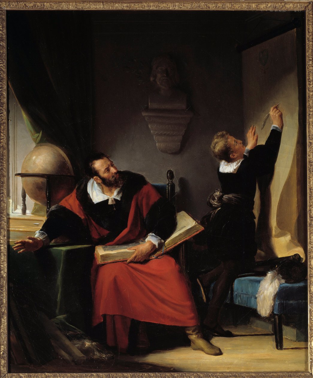 Wykład Henryka IV (1553-1610). Przyszły król Francji ze swoim nauczycielem. Obraz Alexandre-Evariste Fragonarda (1780-1850), v.1822-1824. Pau, Musee Du Chateau autorstwa Alexandre Evariste Fragonard