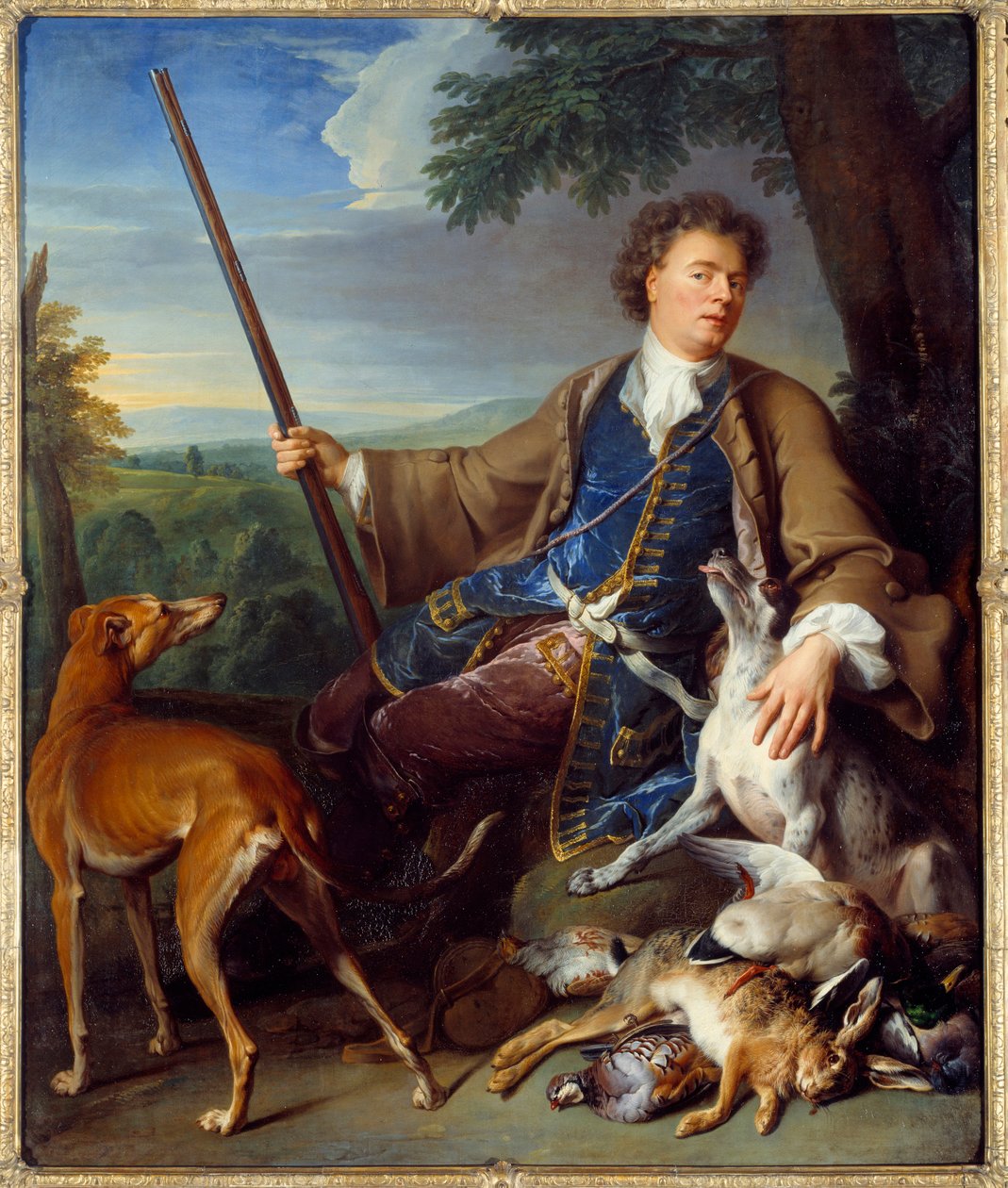 Autoportret. Portret artysty jako myśliwego. Obraz Francois Desportes (1661-1743) autorstwa Alexandre Francois Desportes