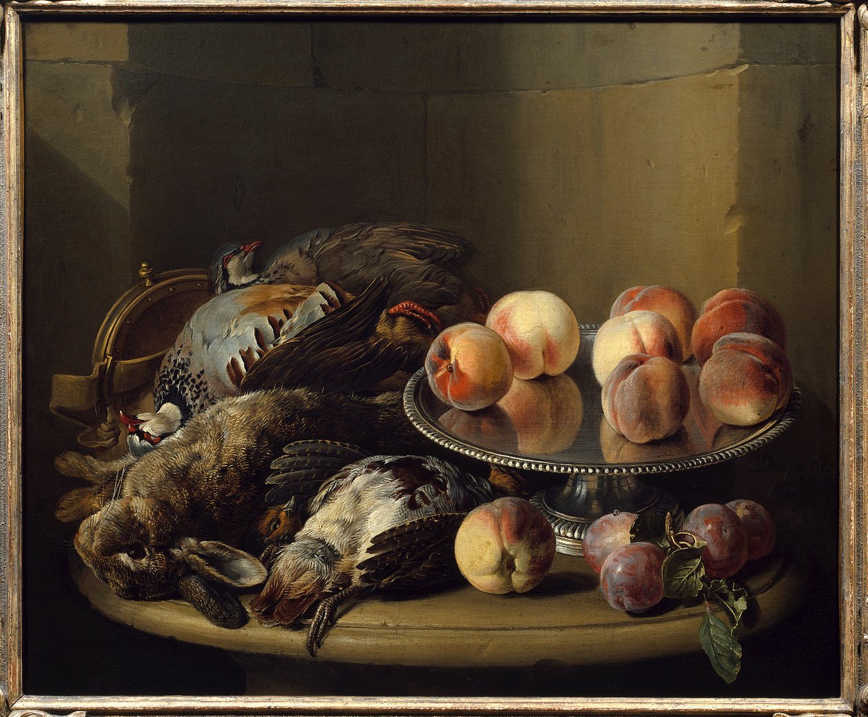 Martwa natura, gra i szpilki Malarstwo Francois Desportes (1661-1743) XVIII-wieczny Paryż, Sztuka dekoracyjna autorstwa Alexandre Francois Desportes