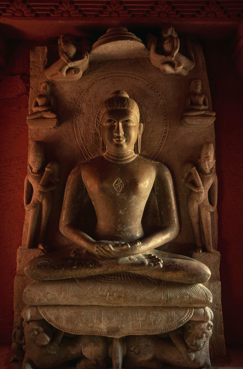 Posąg Tirthankara, świątynia Jain nr 24, Deogarh, Uttar Pradesh, Indie, VIII-XVII w. autorstwa Nicolas Toussaint Charlet