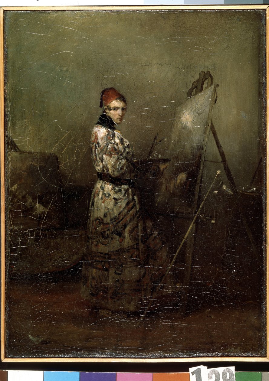 „Autoportret” (autoportret) Obraz Alexandre Gabriel Decamps (1803-1860) 1830 Ermitaż, Sankt Petersburg autorstwa Alexandre Gabriel Decamps