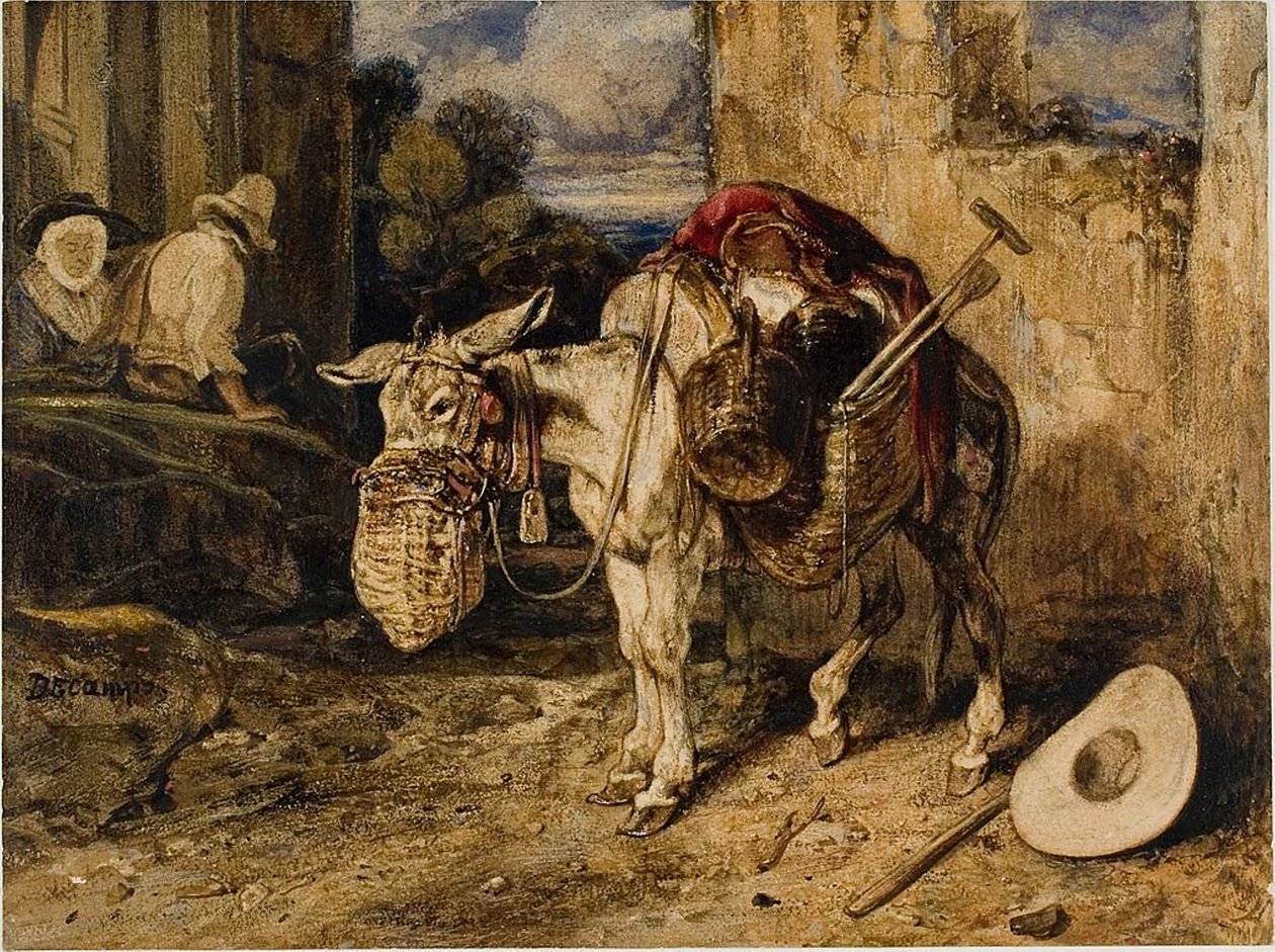 Osioł autorstwa Alexandre Gabriel Decamps