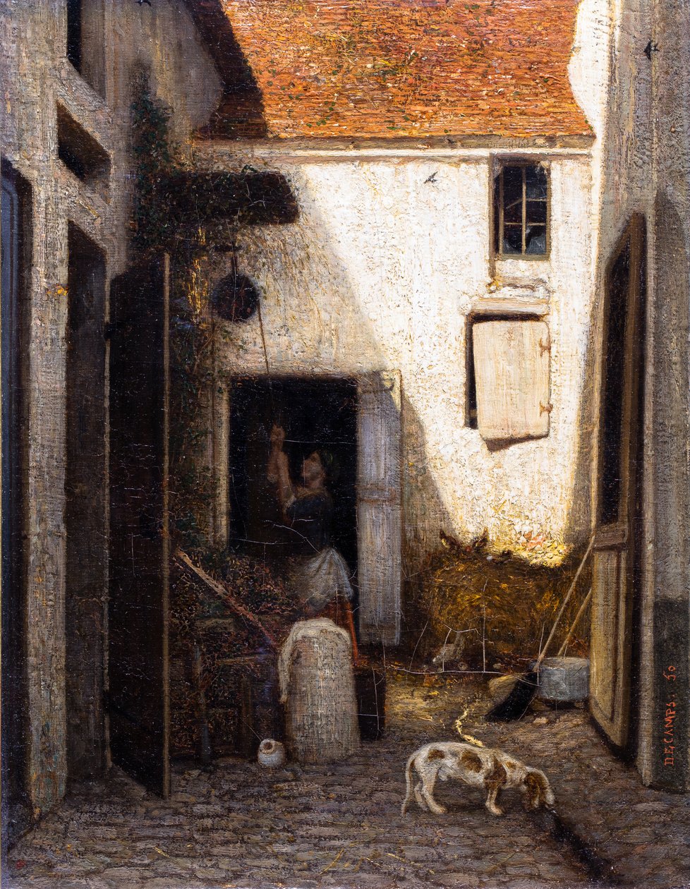 Podwórze autorstwa Alexandre Gabriel Decamps