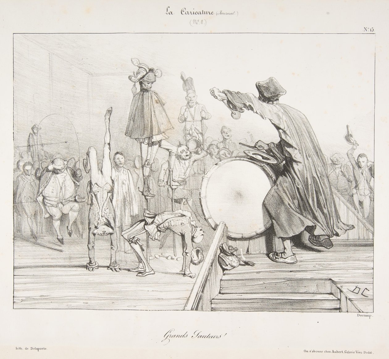 Great Jumpers!, z La Caricature, 1823-60. autorstwa Alexandre Gabriel Decamps
