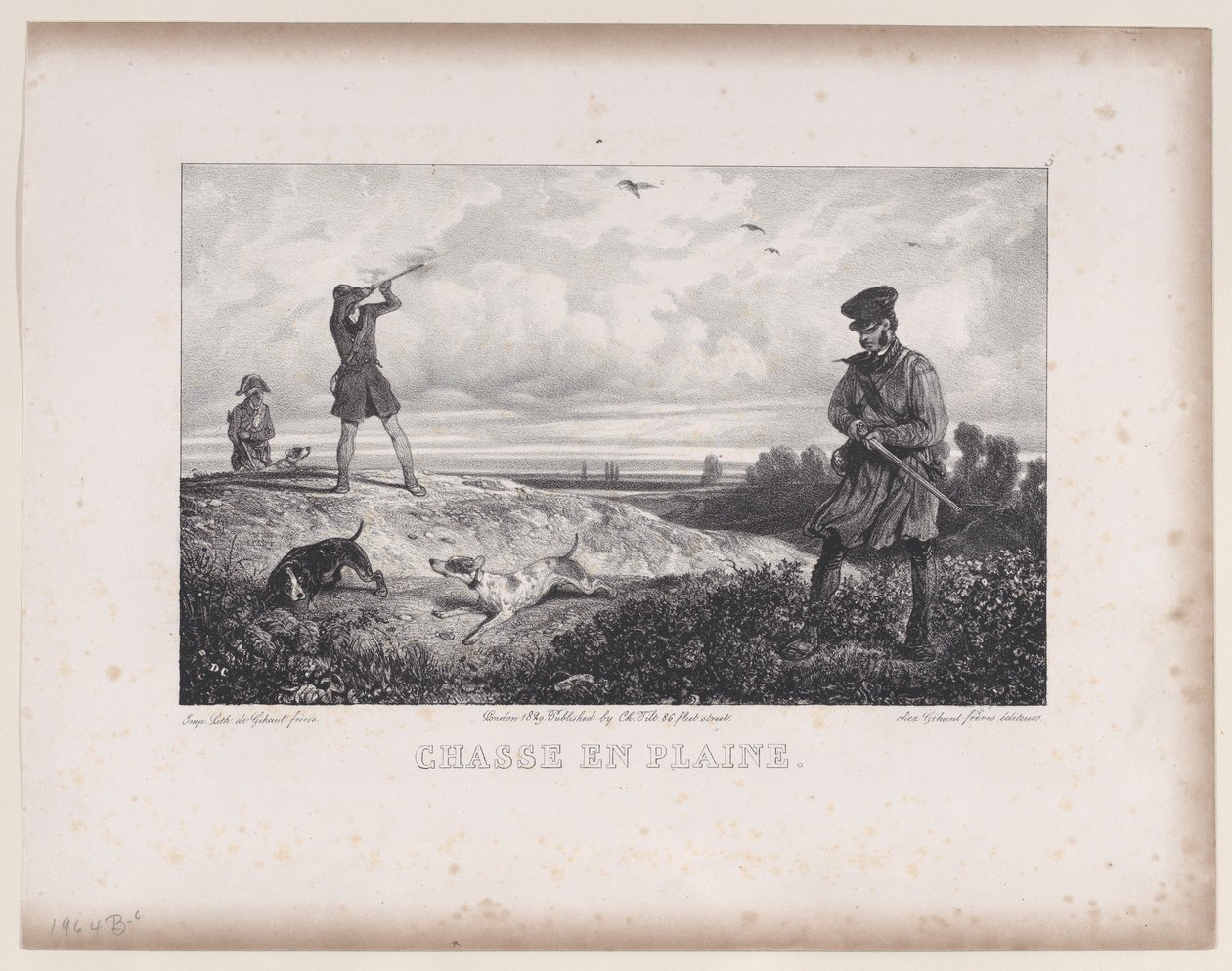 Polowanie w polu z cyklu Sceny z polowań, 1829. autorstwa Alexandre Gabriel Decamps
