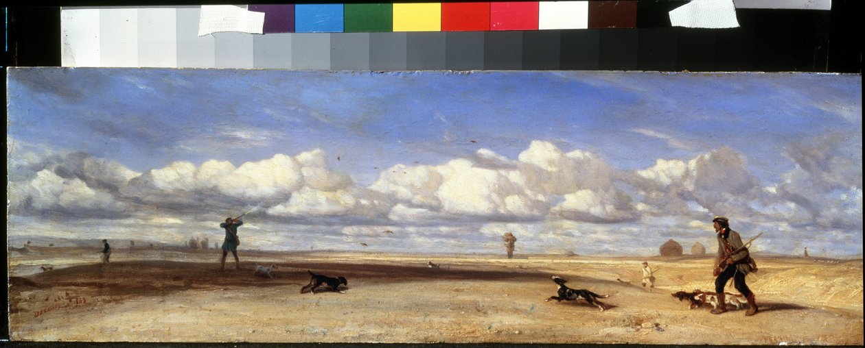 ""Polowanie na kaczki"" (Łowcy kaczek) Obraz Alexandre Gabriel Decamps (1803-1860) 1843 Muzeum Puszkina Moskwa autorstwa Alexandre Gabriel Decamps