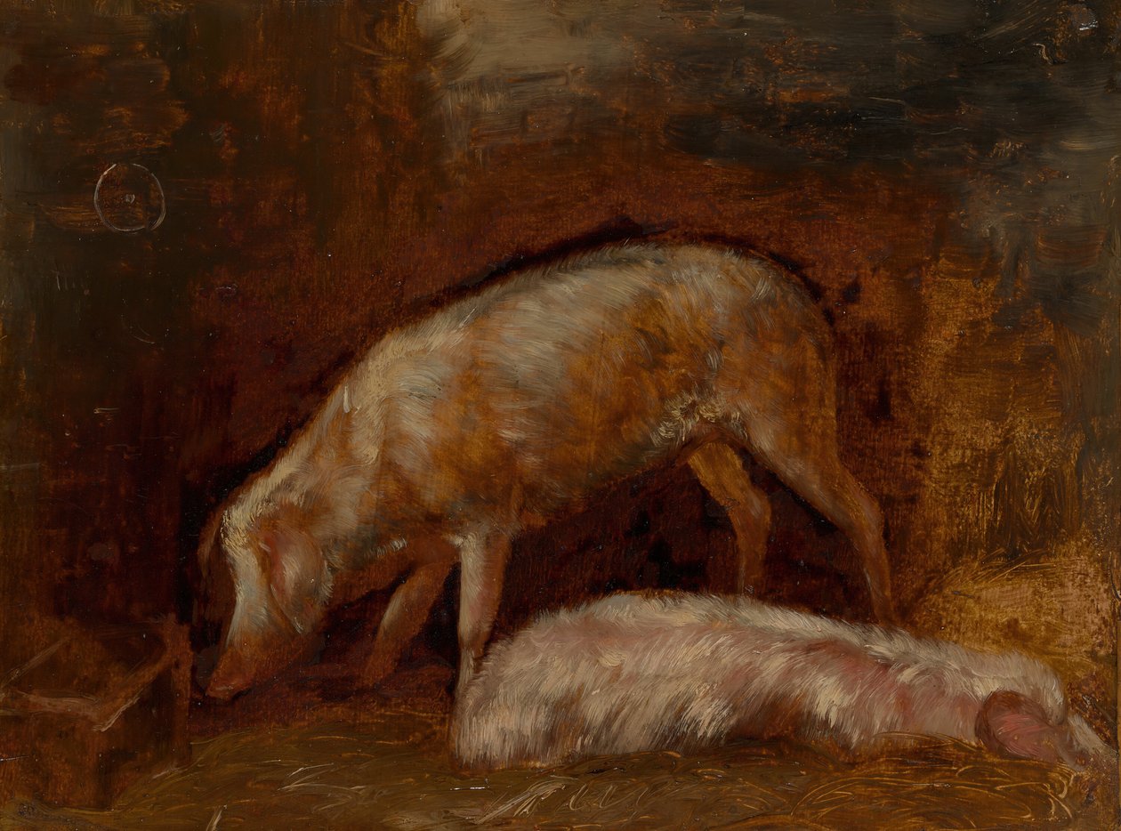 Studium świń, 185060. autorstwa Alexandre Gabriel Decamps