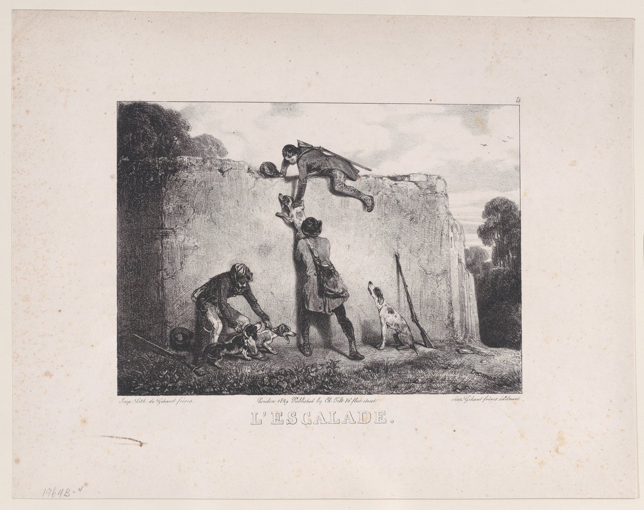 Wspinaczka z cyklu Sceny myśliwskie, 1829. autorstwa Alexandre Gabriel Decamps