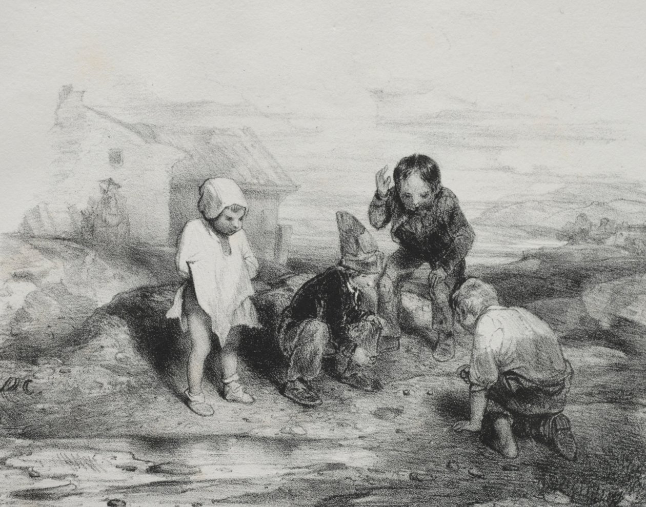 Decydujący rzut. autorstwa Alexandre Gabriel Decamps