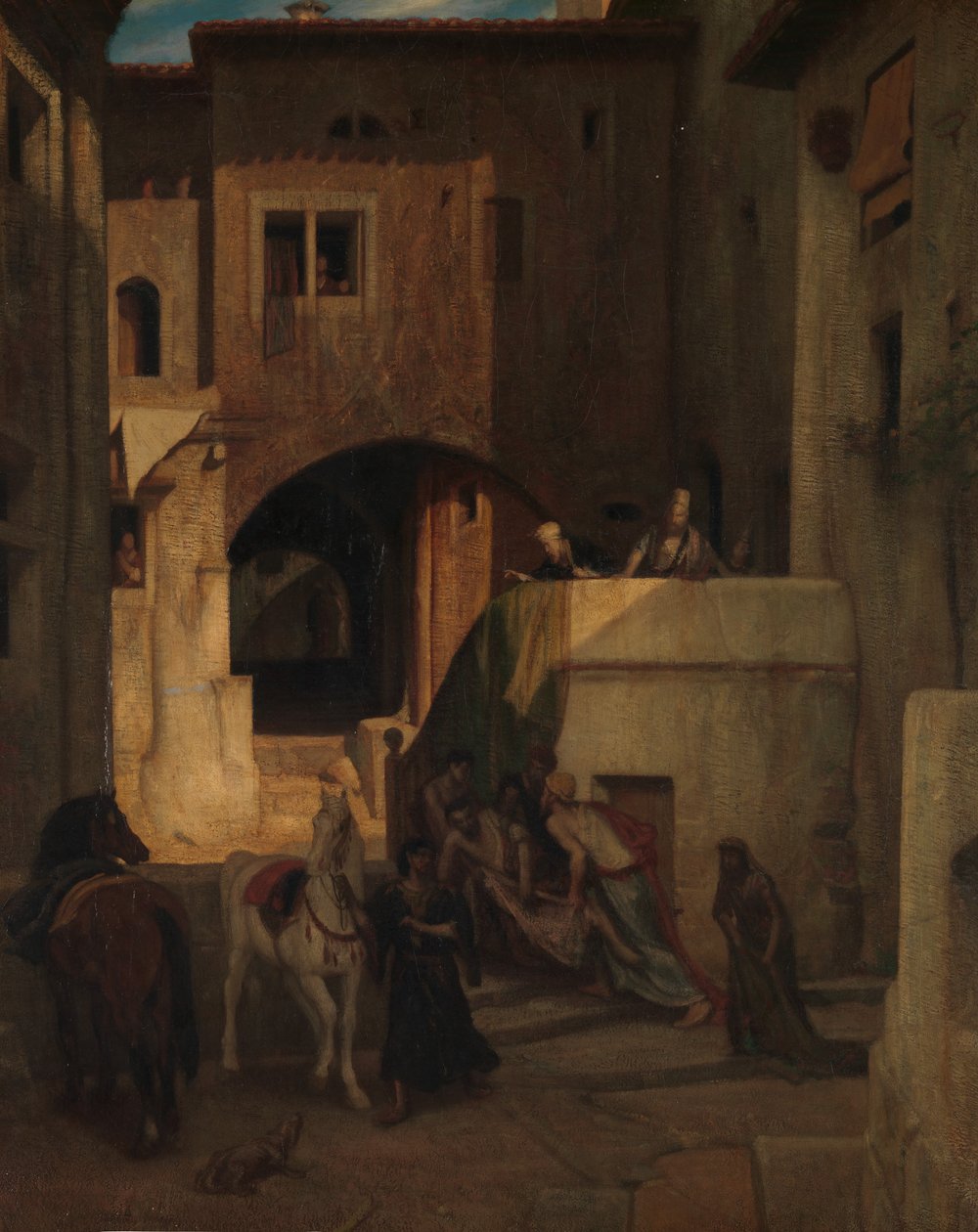 Dobry Samarytanin do 1853 roku. autorstwa Alexandre Gabriel Decamps