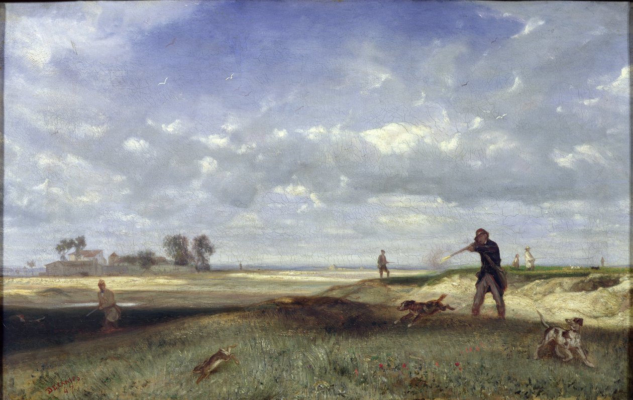 Polowanie, 1847 autorstwa Alexandre Gabriel Decamps
