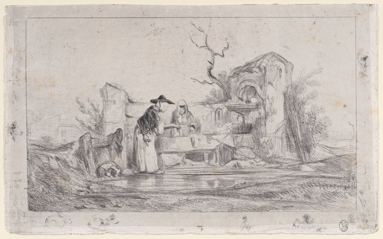 Praczki, 1833-38. autorstwa Alexandre Gabriel Decamps