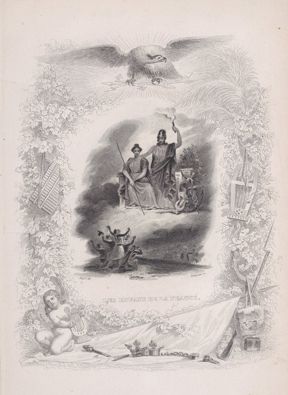 Dzieci Francji, z Pieśni Bérangera, 1829 autorstwa Alexandre Gustave Adolphe Levasseur