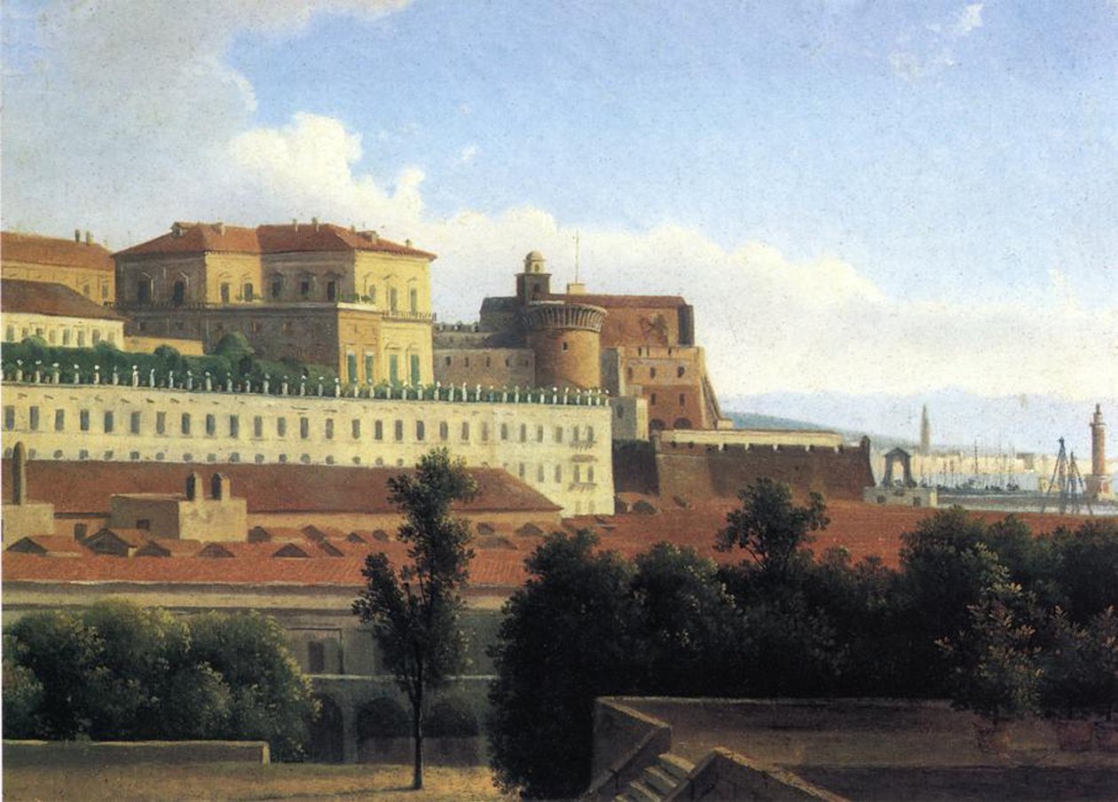 Neapol, Palazzo Reale, ok. 1780 (olej na papierze na płótnie) autorstwa Alexandre Hyacinthe Dunouy