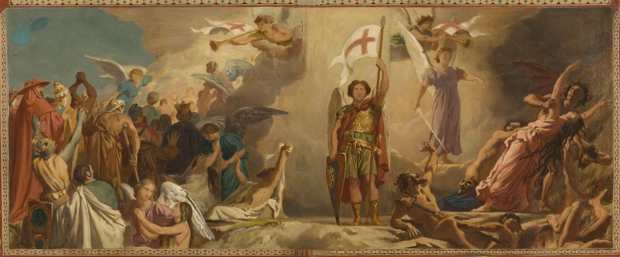 Szkic do kościoła Saint-Germain-des-Prés: Sąd Ostateczny, około 1872 (olej) autorstwa Alexandre Jean Baptiste Hesse
