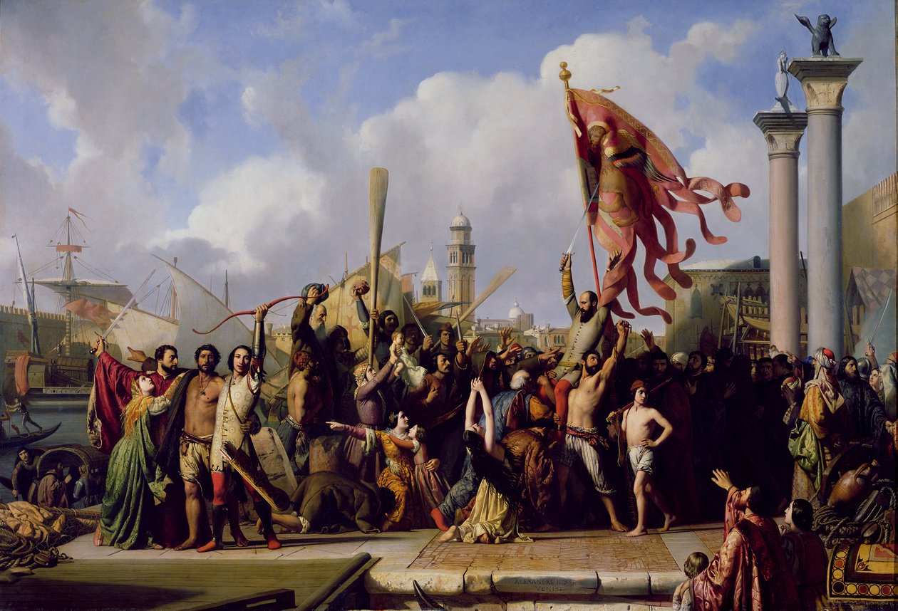 Triumf Pisaniego, 1847 autorstwa Alexandre Jean Baptiste Hesse
