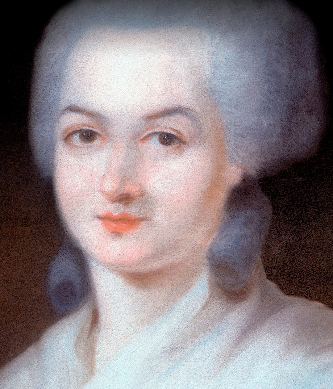 Szczegół portretu Olympe de Gouges (Detal) (Marie Gouze, zwany Olympe de Gouges autorstwa Alexandre Kucharski