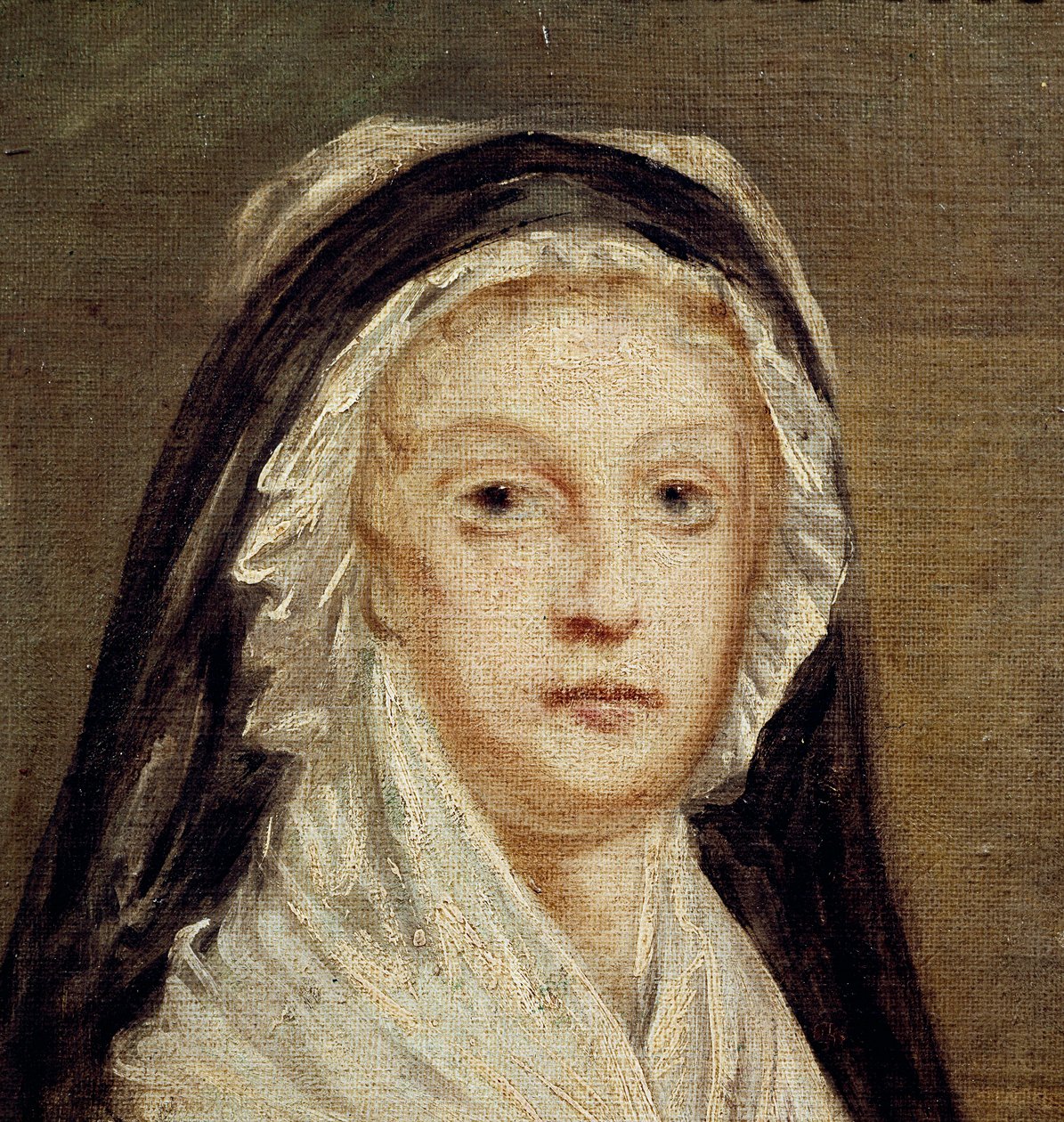 Maria Antonina w Conciergerie (ok. 1792-99, olej na płótnie) autorstwa Alexandre Kucharski