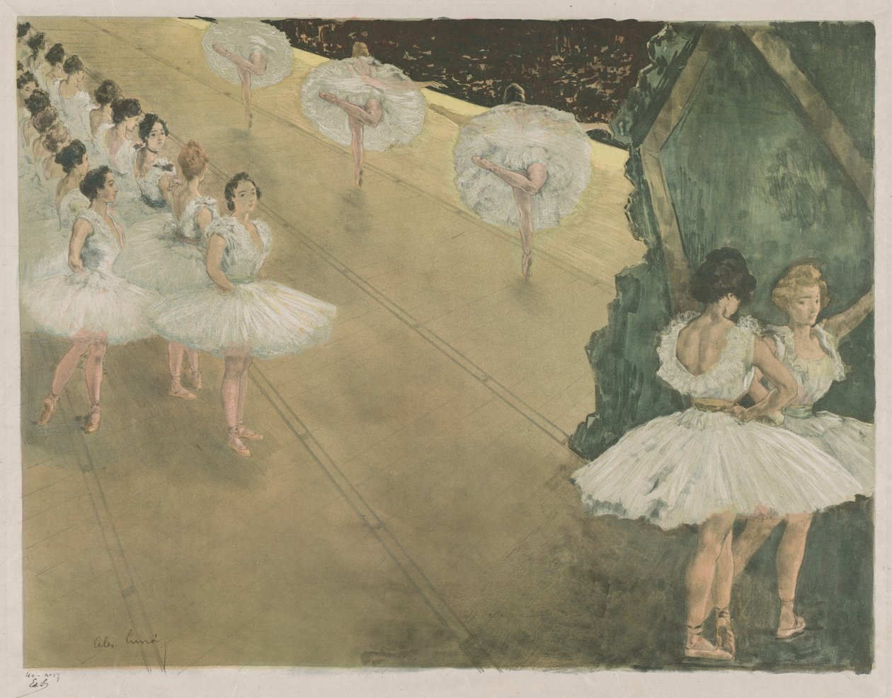 Tancerze baletu autorstwa Alexandre Lunois