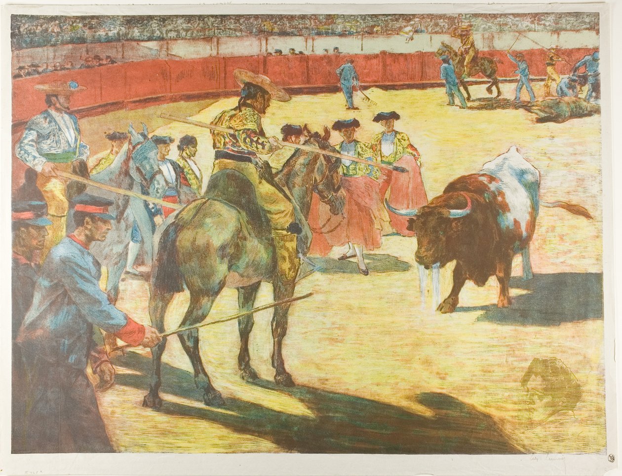 Walka byków autorstwa Alexandre Lunois
