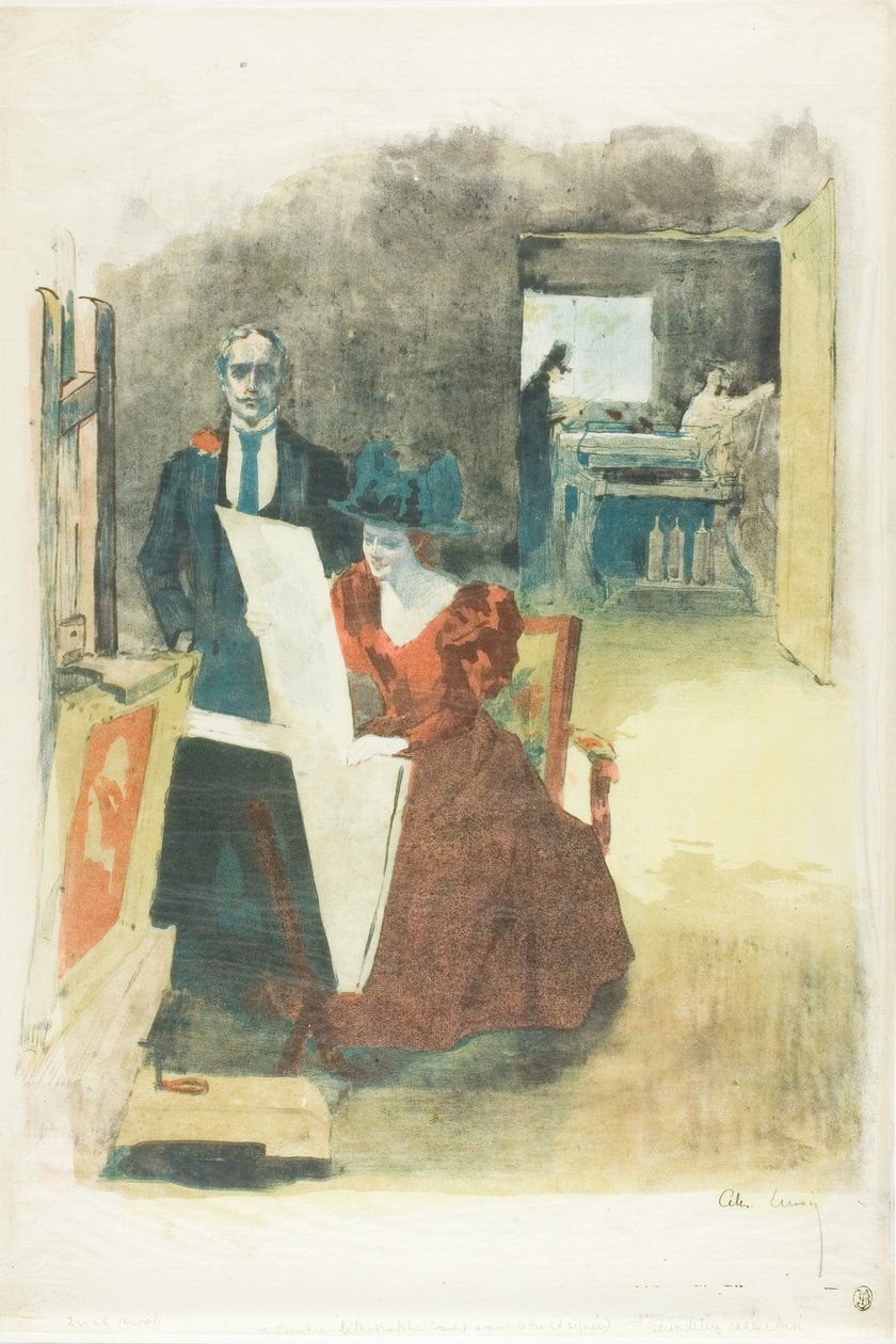 Okładka do portfolio, Malarze-litografowie (Les Peintres Lithographes) autorstwa Alexandre Lunois