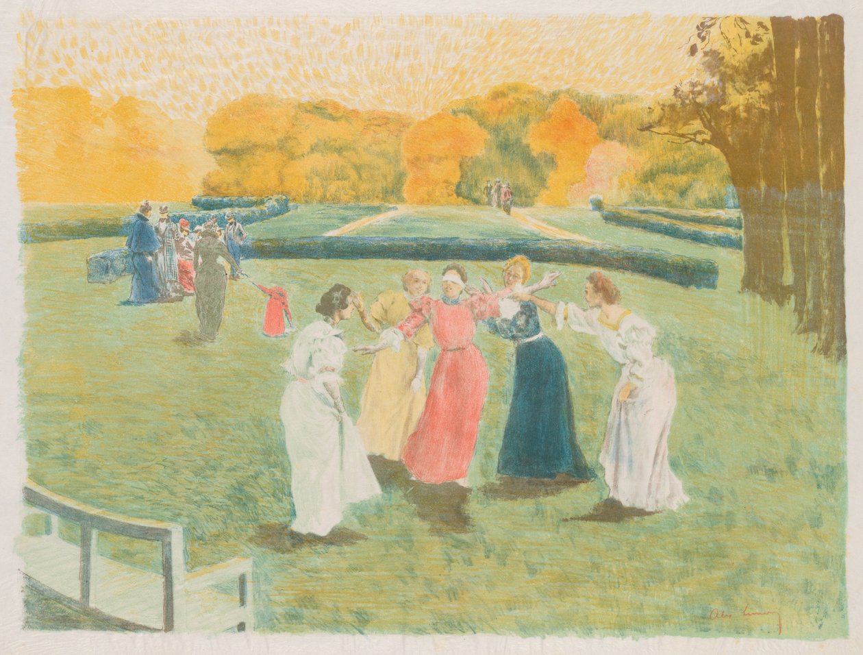 Colin-Maillard, 1897. autorstwa Alexandre Lunois
