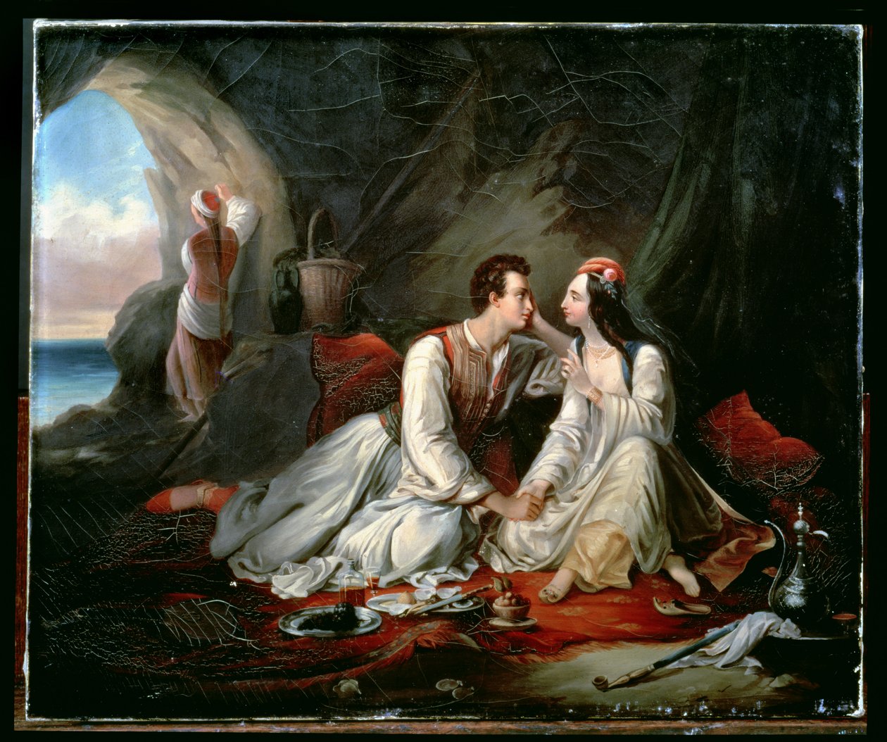 Don Juan i Haidee, c.1833 autorstwa Alexandre Marie Colin