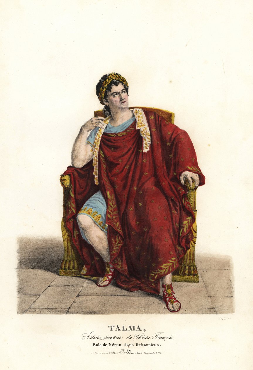 Francois Joseph Talma jako Neron w Britannicus Jeana Racine