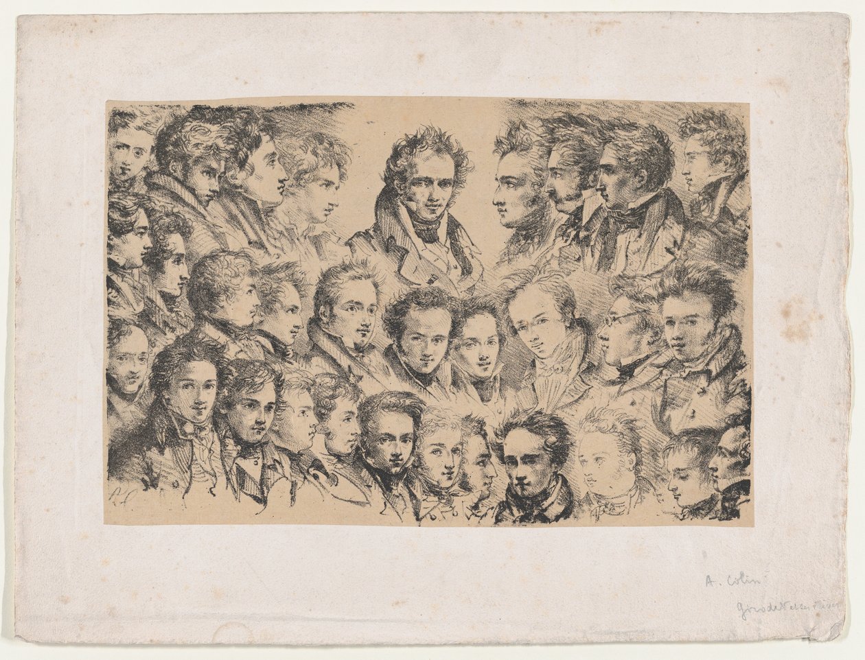 Girodet i jego uczniowie, ca. 1817. autorstwa Alexandre Marie Colin